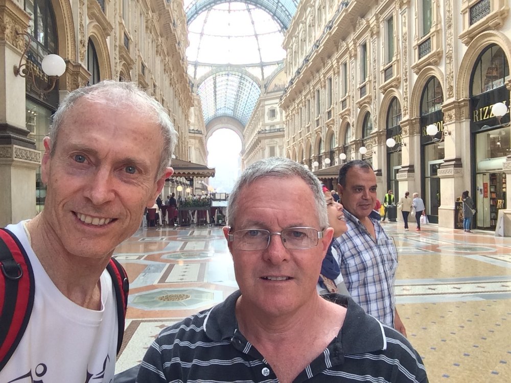 Shopping with Webes in Galleria, Milan