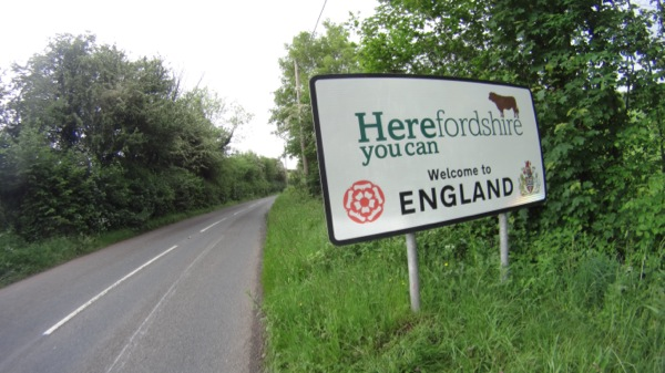 Back into England from Wales. I did not remember Herefordshire, but I'm sure its famous for something (other then this sign)