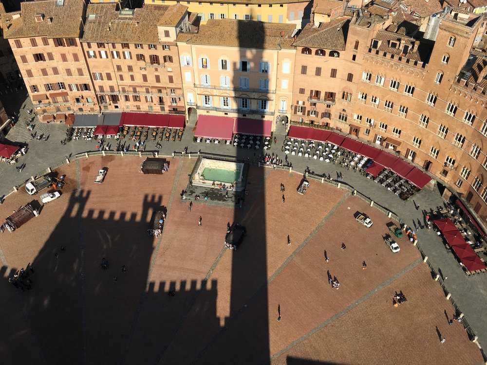 Piazza del Campo from 100m up