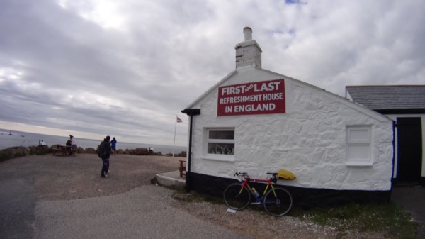 Land's End: A great marketing opportunity. Reminds me of my father's description of Byron Bay having Australia's most easterly toilet.