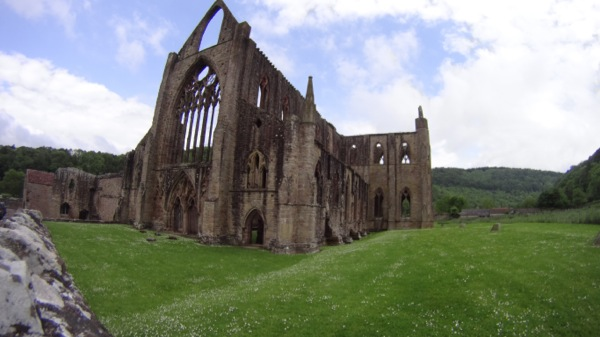 Tintern Cathedral - an amazing sight as I entered the small town at speed. Not sure why is ruined.