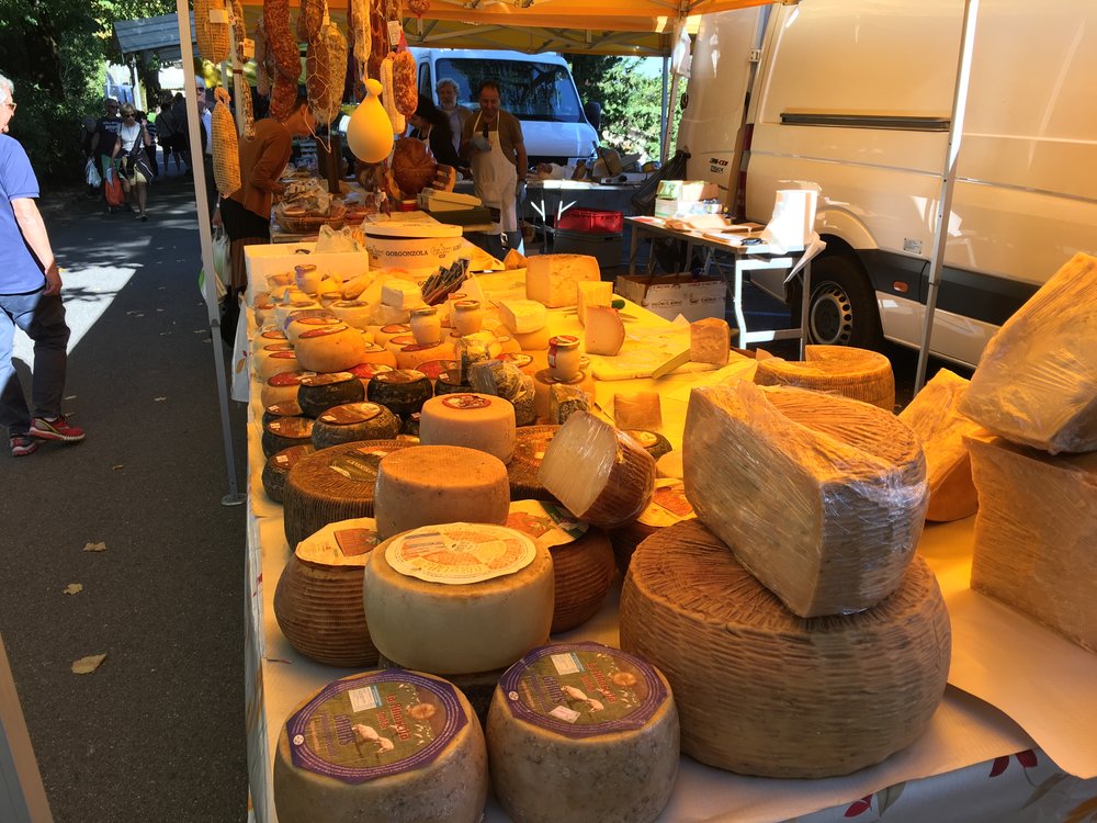 A fine selection of market cheese