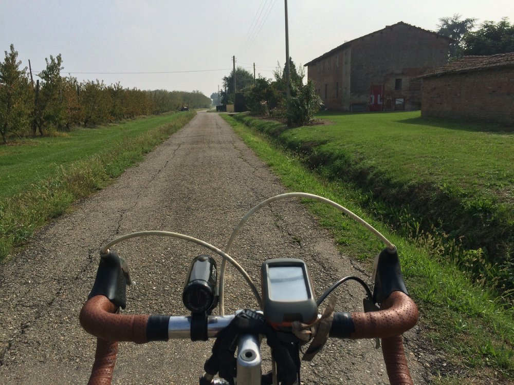 Rural Lanes to Imola made for safe cycling