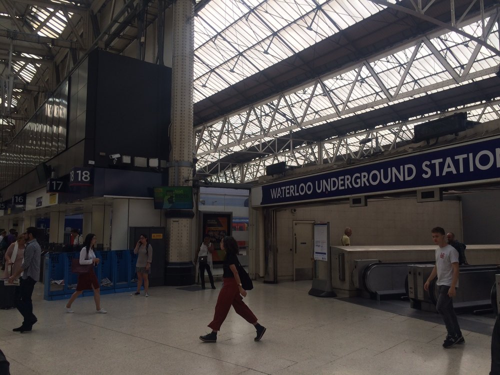 We took the train from Windsor to London's Waterloo Station