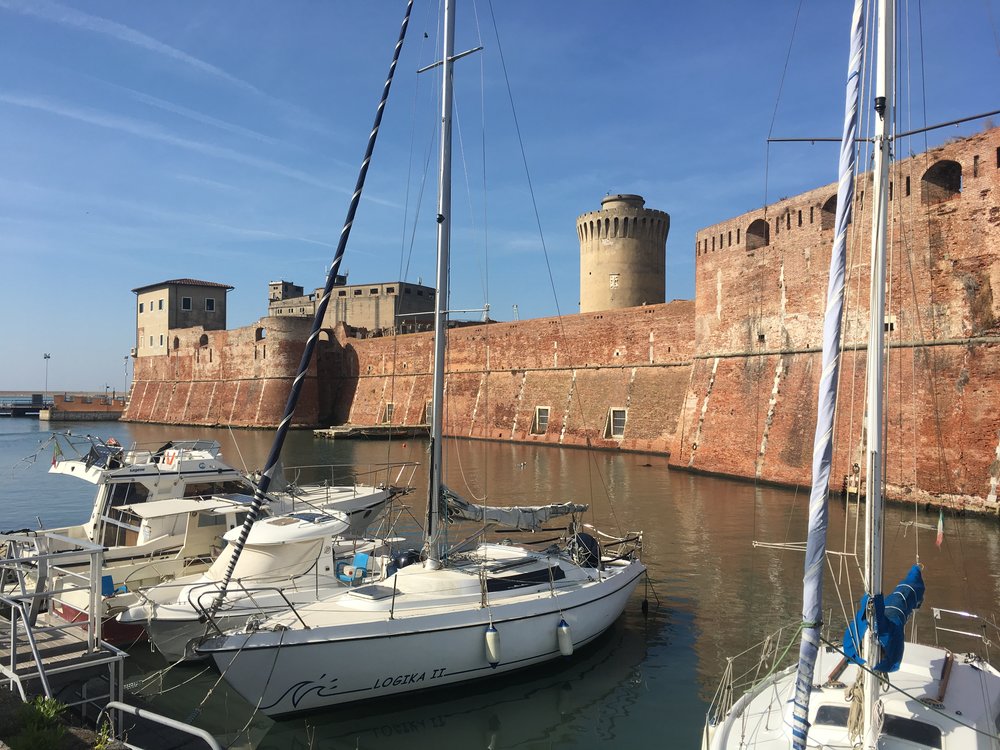 Livorno- 11th Century Tower incorporated into old town.