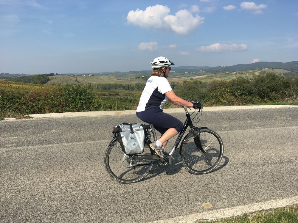 &nbsp;Karen on her ebike