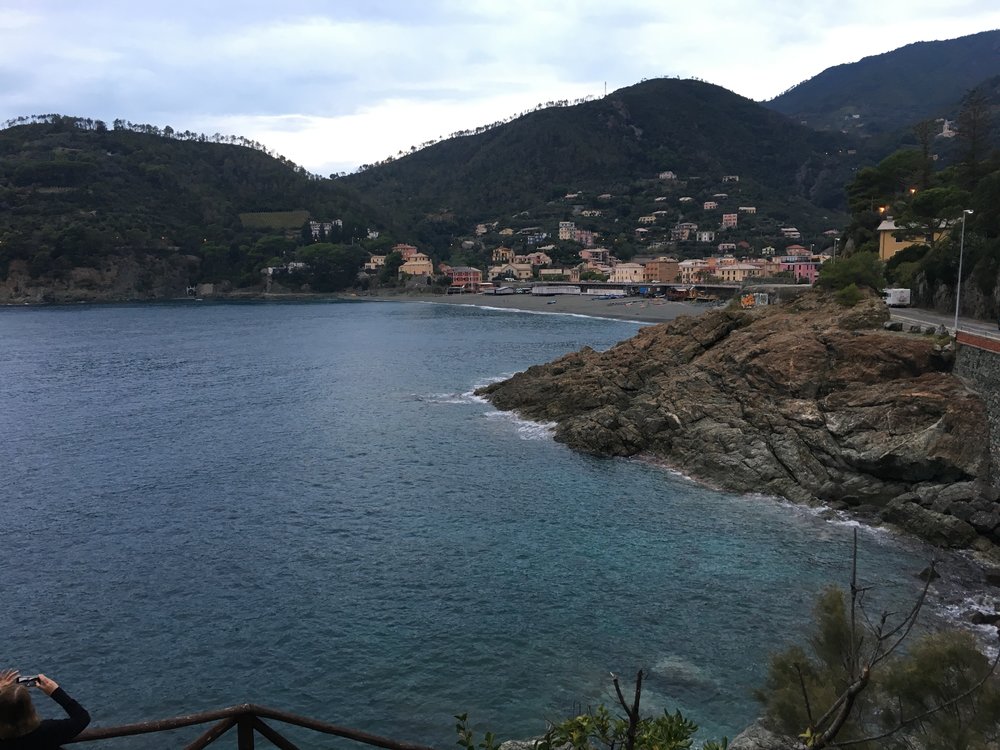 Walking towards Bonassola at dusk