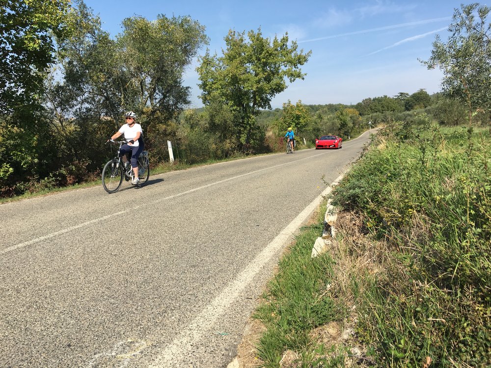 Karen racing a Ferrari&nbsp;